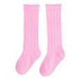thumbnail image 3 of StSilkitty Girl's Knee High Socks Ruffle Solid Color Breathable Dress Socks Lightweight Soft School Uniform Socks, 3 of 4