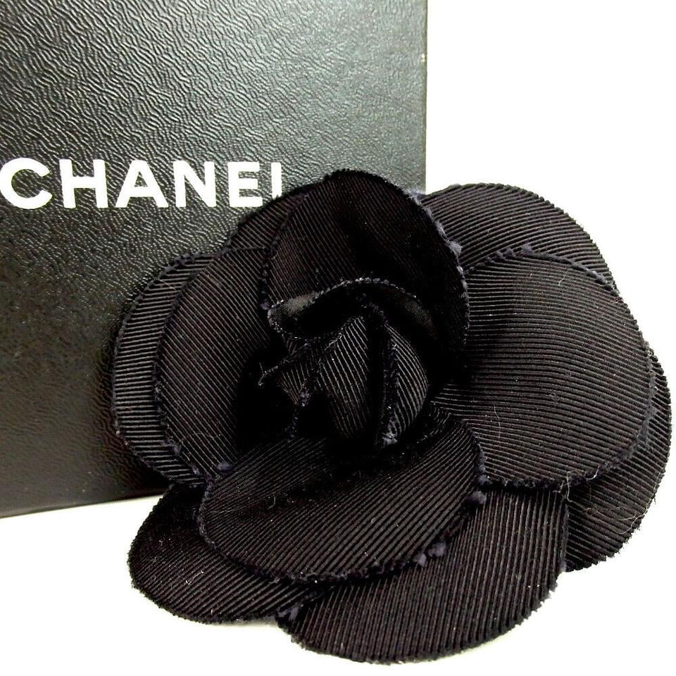 New Elegant Tweed Camellia Flower Pin brooch set with Gift box Celebrity love Mu 