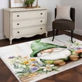 thumbnail image 3 of Spring Green Gnome Area Rugs 3x5 ft Mushroom Flowers Plant Wood Grain Washable Rug Non Slip Indoor Carpet Absorbent Floor Mat for Living Room Bedroom Dining Room, 3 of 9