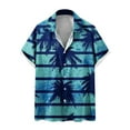 thumbnail image 2 of WREESH Mens Hawaiian Shirts Short Sleeve Button Down Shirt Tropical Graphic Printed Shirts Summer Beach Shirt Blue, 2 of 5