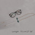 thumbnail image 4 of Unique Bargains 1 Pcs Mask Lanyard Eyeglasses Chain Bowknot Pearl Eyeglass Chain 27.56" Green Gold Tone, 4 of 5