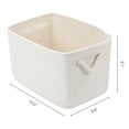 thumbnail image 3 of REGALWOVEN Woven Storage Basket with Handles for Entryway Desk and Home Decor Organization White 15*9.8*9.1in, 3 of 5