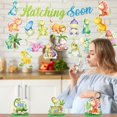 thumbnail image 5 of Dinosaur Baby Shower Decorations, No-DIY Hatching Soon Banners Baby Shower Decorations Boys, Cartoon Dinosaur Hanging Swirls Honeycomb Centerpieces Party Decor, 5 of 6