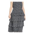 thumbnail image 4 of And Now This Women's Tiered Sleeveless Midi Dress – Black Floral, Size - XS, 4 of 5