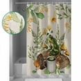 thumbnail image 3 of Shower Curtain, Pastoral Coffee Frog Mushroom Waterproof Shower Curtain Set with Hooks for Bathroom Showers,Stalls and Bathtubs,72x84In Retro Bread on Linen, 3 of 9