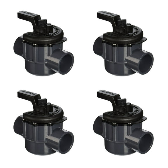 Pentair 263038 Pool 1.5" PVC 2-Way 150 PSI High Flow Diverter Valve (4 Pack)