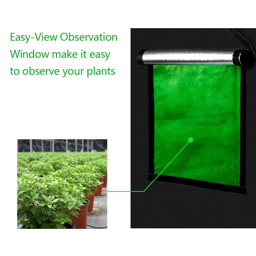Kepooman Grow Tent for Plant, Hydroponic Mylar Tent Reflective Garden Growing Dark Room with Observation Window, Indoor Grow Tent Room Kepooman Grow Tent for Plant, Hydroponic Mylar Tent Reflective Garden Growing Dark Room with Observation Window, Indoor Grow Tent Room