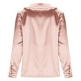 thumbnail image 6 of Dressy Casual Blouses Women Button Down Silk Satin Shirt with Ruffled Collar Long Sleeve Business Office Wear (XL, Pink), 6 of 7