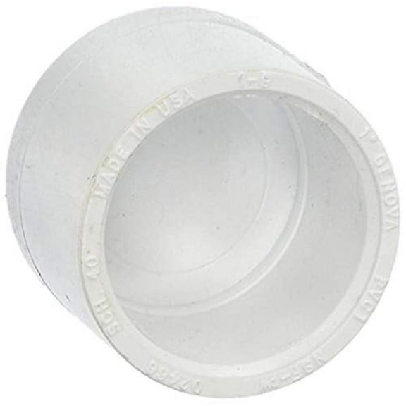 30158 PVC Pressure Pipe Cap, White PVC, 1-In. - Quantity 300