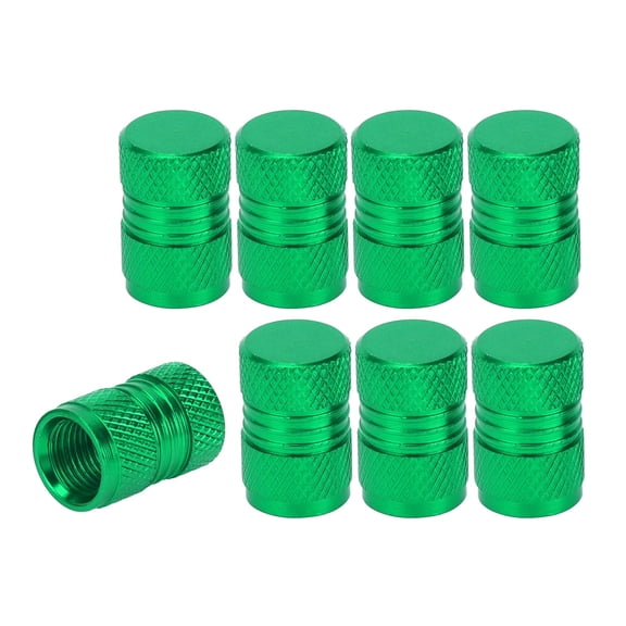 Tire Valve Stem Caps 11x16MM Car Wheel Valve Cap Aluminum Alloy Green for Car Bike Motorcycle Truck 8pcs