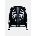 thumbnail image 6 of Women's Halloween Skeleton Graphic Cardigan Sweater from Way to Celebrate, Sizes S-4X, 6 of 6