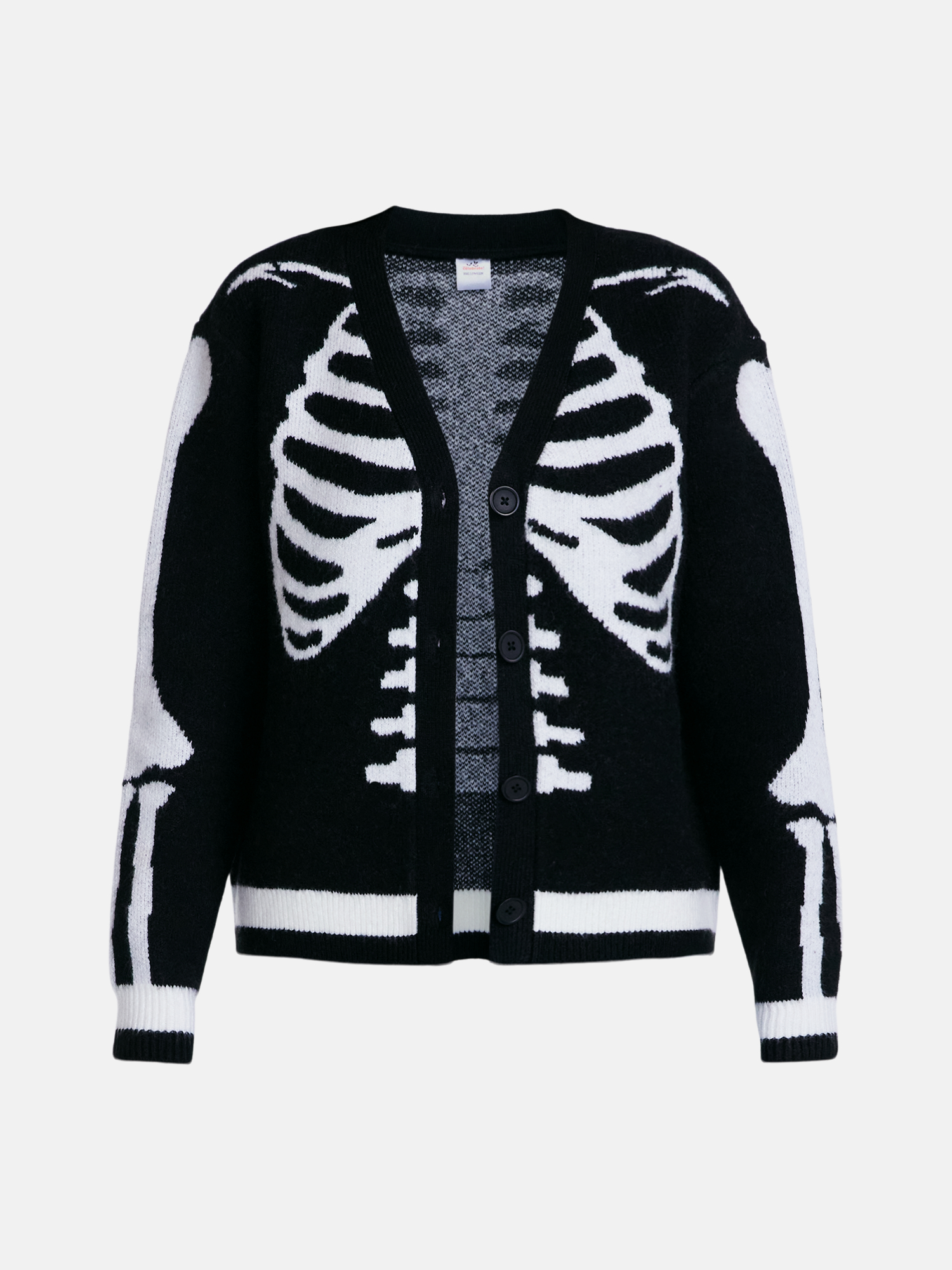 Way To Celebrate Women's Skeleton Graphic Cardigan Sweater photo 6