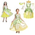 thumbnail image 2 of Disfraz de princesa y rana de cuento de hadas para niños niñas Cosplay princesa Tiana tutú vestidos de cumpleaños vestido de fiesta de graduación vestidos VestidoL Gao Jinjia LED, 2 of 2