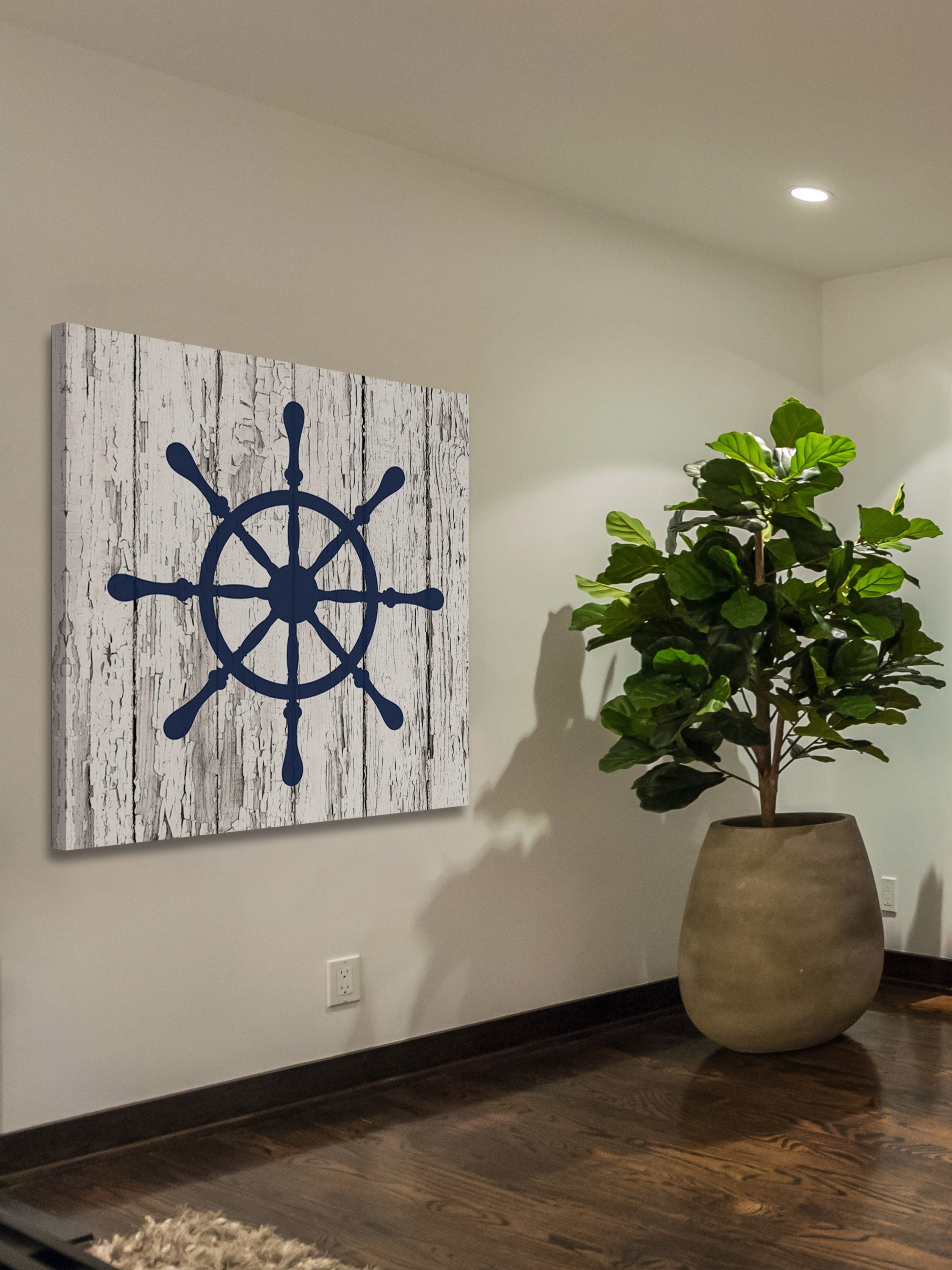"Ship Wheel" Painting Print on Wrapped Canvas