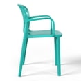 thumbnail image 4 of WestinTrends Playa 5-Piece Outdoor Square Patio Dining Table Set with Stackable Patio Dining Chairs, Turquoise, 4 of 15