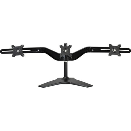 Amer Networks Triple Monitor Mount with Desk Stand, Black