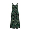 thumbnail image 4 of Staron Robe pour Femme à Bretelles Spaghetti Florale Mode à Col en V Robe Maxi Ample Décontractée Longue Fluide Robes de Vacances, 4 of 5