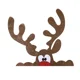 thumbnail image 3 of Pegatinas navideñas para puertas y ventanas, tela de fieltro, muñeco de nieve, Papá Noel, alce, pegatina de pared, decoración navideña para el hogar, feliz año nuevo 2024, 3 of 5