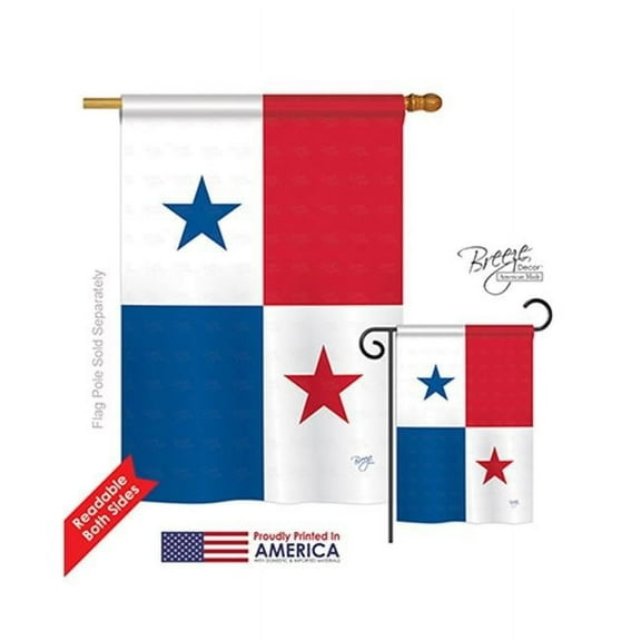 Breeze Decor 08157 Panama 2-Sided Vertical Impression House Flag - 28 x 40 in.