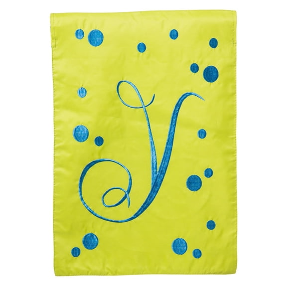 Evergreen Enterprises Polka Dot Monogram Flag