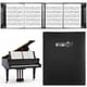 thumbnail image 1 of Carpeta de partituras, carpeta de partituras de piano expandible de 4 páginas, capacidad para 64 páginas, hojas de tamaño A4, carpeta de coro grabable para guardar partituras y almacenar archivos, 1 of 5