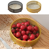 CQCYD under $5 Metal Wire Fruit Basket- Round Kitchen Countertop Fruit Bowl Vegetable Holder for Bread, Snacks, Households Items Storage for Kitchen, Livingroom