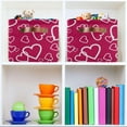 thumbnail image 7 of GZHJMY Valentine's Day Printing Storage Bins Foldable Canvas Fabric Storage Basket with Handles for Organizing, Large Storage Baskets for Shelves Closet Collapsible Organizer, 7 of 7