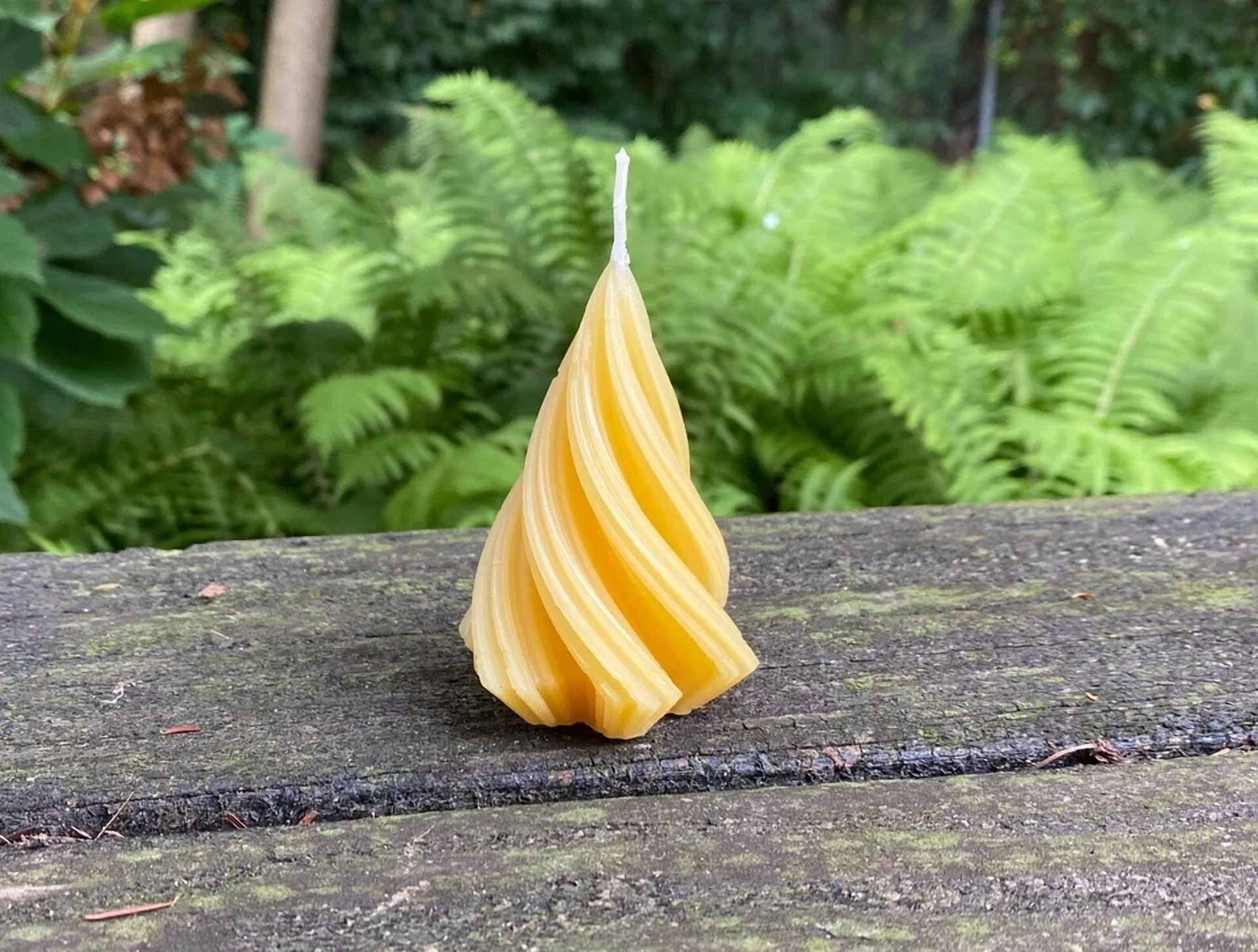 Twisted Cone Beeswax Candle / Modern Christmas Trees / Tree Design Bees Wax Cand