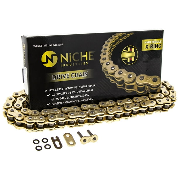 Niche Drive Chain UltraHighPerformance XRing HighTensile with Master Link for Motorcycles