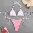 thumbnail image 4 of KIHOUT 2025 Women's Triangle Bikini Floral Printed Bikini Set Two Piece Summer Swimsuit Bathing Suits for Beach Pool Party, 4 of 7