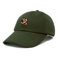 thumbnail image 5 of Dalix Capybara Donut Cap Embroidered Dad Baseball Hat Cotton Adjustable Womens in Olive, 5 of 5