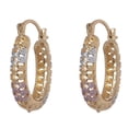 thumbnail image 1 of Arracada Perforada Oval 3 Colores Chapa de Oro 18K Horoz WH792, 1 of 4