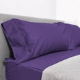 thumbnail image 2 of 5 Piece Sheet has Zipper Sheet Set, Full Size 10 Inch Deep Pocket, 800 TC, Solid Purple Color., 2 of 9