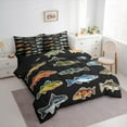thumbnail image 3 of jejeloiu Fishing And Hunting Bedding Comforter Set 7pcs,Rustic Farmhouse Cabin Queen Bedding Sets,Colorful Lake Fish Queen Sheet Sets For Teens Boys,Breathable Home Decor Reversible, 3 of 8