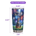 thumbnail image 5 of Happy New Year Doberman Pinscher Family Cheer Winter Midnight Firework 20oz Stainless Steel Tumbler Insulated Cup with Lid Doberman Dog Lover Gifts - 02025, 5 of 5