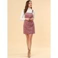 thumbnail image 3 of Vestido Floral Mono Correa Ajustable Falda De Tirantes Pana Para Mujer Rosa XL, 3 of 6