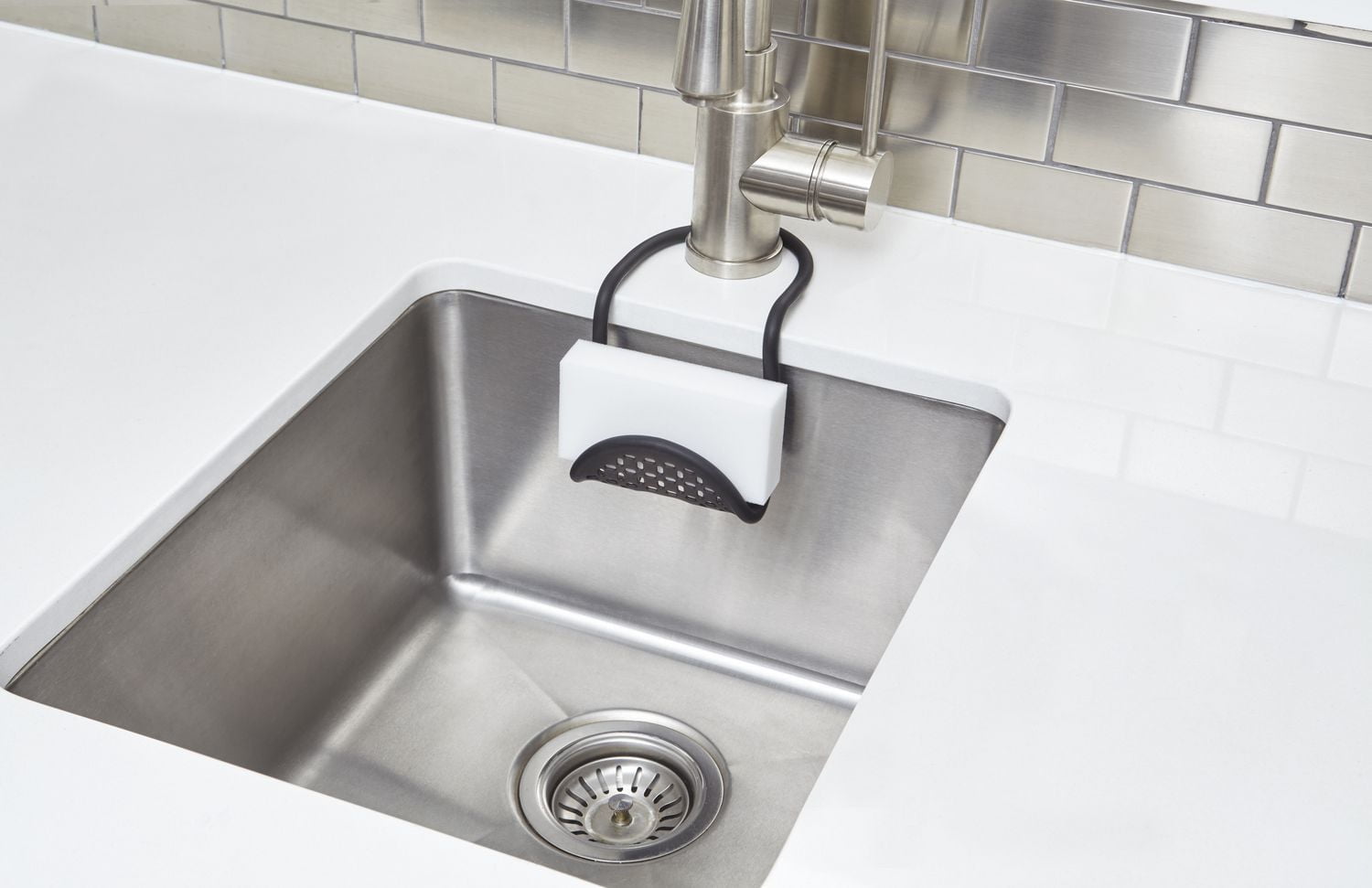 Loft Sculpt Sink Caddy Black, Sink Caddy