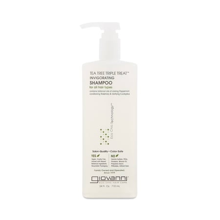 Giovanni Tea Tree Triple Treat Invigorating Shampoo 24 Oz Pack of 2