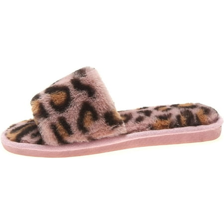 

CoCopeanut Women s slippers Simple slip-on slippers Leopard slippers Plush slippers Open-toe home sandals Summer slippers