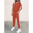 thumbnail image 4 of FreshPretty Womens 2 Piece Outfits Summer Tracksuit Sets Short Sleeve Tops Travel Long Pants Jogger Lounge Set, 4 of 8