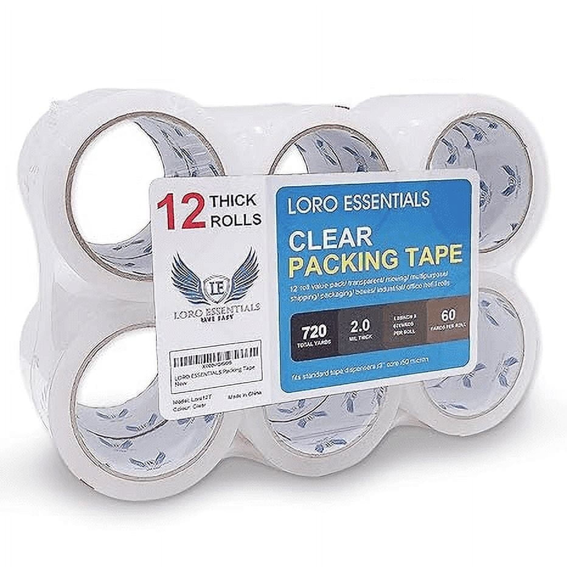 Clear Carton Sealing Packing Tape – 1.88" X 110 Yards, 2.5 Mil, 72 Rolls