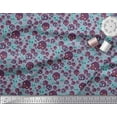 thumbnail image 2 of Soimoi Grey Poly Crepe Fabric Skull Halloween Print Sewing Fabric Yard 42 Inch Wide, 2 of 3