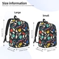 thumbnail image 2 of Rateoe Bowling Ball Pattern Durable Canvas Backpack for Men & Women – Stylish & Lightweight – Adjustable Straps, Multiple Pockets – Fits 15-17 Inch LaptopsMedium, 2 of 5
