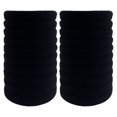 thumbnail image 1 of Lazos para el cabello grueso BETITETO 20 piezas Soportes para coletas sin costuras Gomas para el cabello elásticas de algodón para mujeres para cabello grueso, pesado o rizado (actualizado negro), 1 of 5