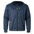 thumbnail image 2 of Casual Jackets for Men 2025 Fall Winter Jacquard Long Sleeve Zip Up Hooded Jacket with Pockets Outerwear Coat Hoodie, 2 of 8