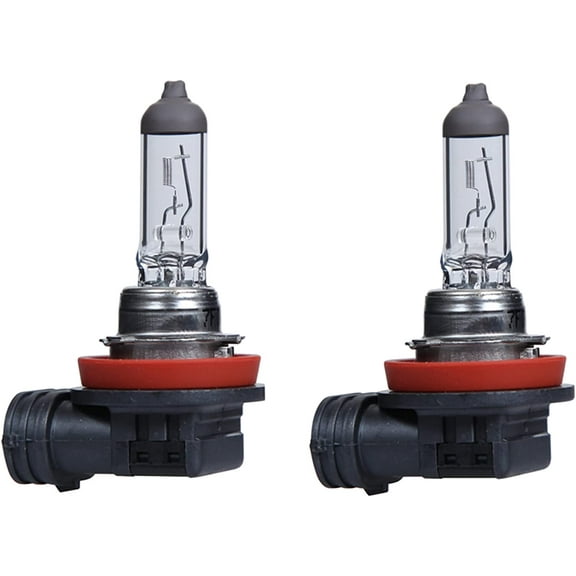 Alla Lighting Super Bright H11 Halogen Headlights High Beam, Low Beam Bulbs, Fog Lights/DRL, DOT Approved Clear Lens H11LL 55W 4300K Replacement