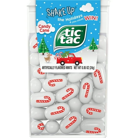 Walmart Grocery Tic Tac Fresh Breath Mints Holiday Candy Cane Hard Candy Mints 0 84 Oz 1 Single Pack