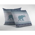 thumbnail image 2 of Paisley Elephant Suede Blown and Closed Pillow Blue, 2 of 2
