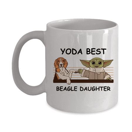 

Yoda Best Beagle Papa - Novelty Gift Mugs for Dog Lovers - Co-Workers Birthday Present Anniversary Valentines Special Occasion Dads Moms Family Christmas - 11oz Funny Coffee Mug