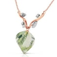 thumbnail image 2 of Galaxy Gold 14K Solid Gold Natural Diamond & Green Amethyst Pendant Necklace for Women - Rose Gold Fine Jewelry, 2 of 3
